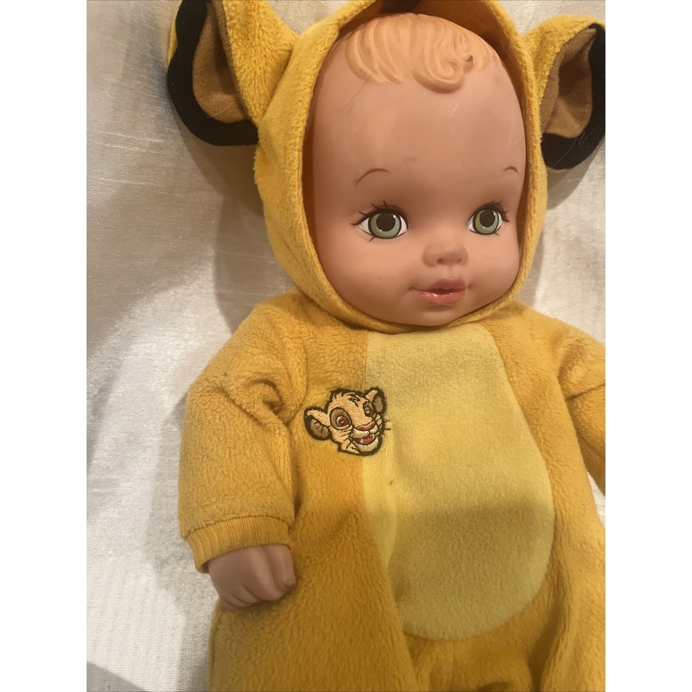 Rare-2002 DISNEY Lion King Simba Water Babies Doll Playmates Blonde / Green - Picture 2 of 4